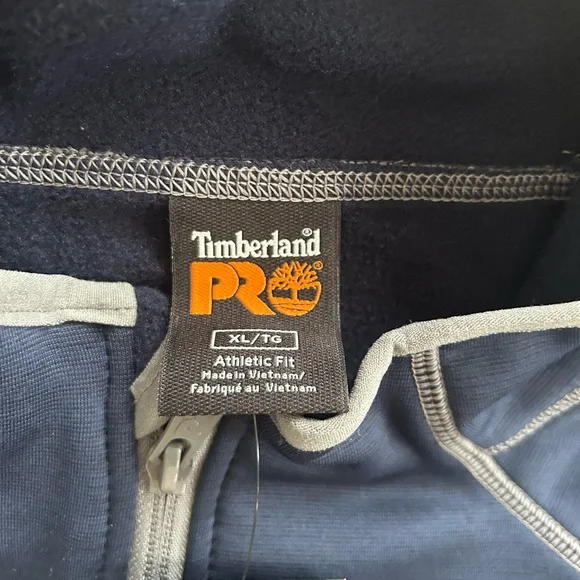 NWT 2/$80 Timberland PRO athletic fit full zip jacket heathered navy men’s XL